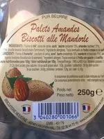 Mängden socker i Palets Amandes