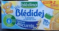 Mängden socker i Blédidej saveur biscuitée