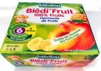 Mängden socker i Blédi'fruit Harmonie de fruits