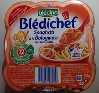 Mängden socker i Spaghetti à la Bolognaise des tout-petits