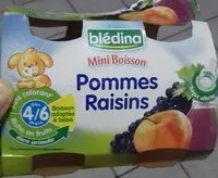 Mängden socker i Mini Boisson Pommes Raisins