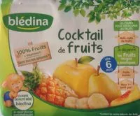Mängden socker i BLEDINA POTS FRUITS Cocktail de Fruits 4x130g Dès 6 Mois