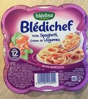 Mängden socker i Blédichef - Petits spaghetti crème de légumes
