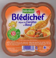 Mängden socker i Blédichef Mijoté de carottes et boeuf