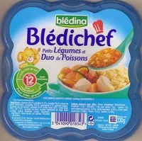 Mängden socker i Blédichef - Cassolette de légumes et son duo de poissons - Petits légumes et Duo de Poissons
