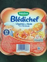 Mängden socker i Blédichef Légumes et dinde à la méridionale
