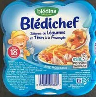 Mängden socker i Blédichef - Julienne de légumes et thon à la provençale
