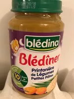 Mängden socker i Pack 2X200G Printaniere De Legumes+pates Bledina