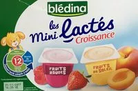 Mängden socker i Les Mini Lactés Croissance Fruits Rouges, Fruits du Soleil