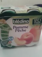 Mängden socker i BLEDINA POTS FRUITS Pommes Pêches 4x130g Dès 4/6 Mois