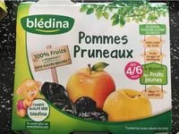Mängden socker i BLEDINA POTS FRUITS Pommes Pruneaux 4x130g Dès 4/6 Mois