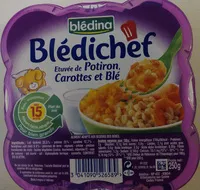 Mängden socker i Blédichef Etuvée de Potiron, Carottes et Blé