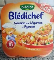 Mängden socker i Bledina, Blédichef Navarin Aux Légumes 2X260G