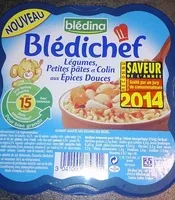 Mängden socker i Blédichef Légumes, Petites pâtes et Colin aux épices douces