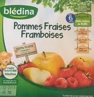 Mängden socker i Bledina Pommes Fraises Framboises