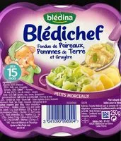 Mängden socker i Bledichef Fondue de Poireaux, Pomme de Terre et Gruyère