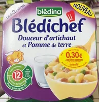 Mängden socker i Blédichef Douceur d'artichaut et Pomme de terre