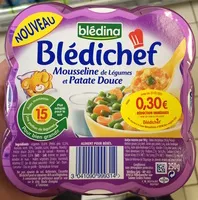 Mängden socker i Blédichef Mousseline de légumes et patate douce
