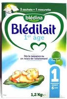 Mängden socker i Blédilait 1er âge