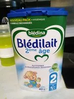 Mängden socker i Blédilait 2eme Age Blédina