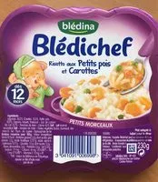 Mängden socker i Bledichef risotto petits pois carottes