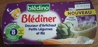 Mängden socker i BLEDINER BOLS 2x200g Douceur d'Artichauts Petits Légumes Riz Dès 8 mois