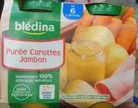 Mängden socker i Purée Carottes Jambon 2x200g