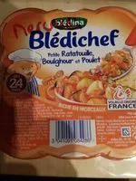 Mängden socker i Petite ratatouille, boulghour et poulet, dès 24 mois