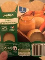 Mängden socker i Purée Carottes Potirons