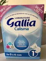 Mängden socker i Gallia Calisma 1er age Bag in box 700g De 0 à 6 mois