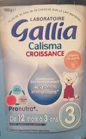 Mängden socker i GALLIA CALISMA Croissance 3ème âge 2x900g Dès 12 Mois