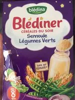 Mängden socker i Blédiner céréale du soir - légumes verts