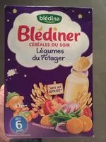 Mängden socker i Blediner légumes du potager - céréales du soir