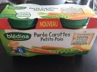 Mängden socker i Blédina Purée de carottes petits pois, dès 6 mois les 2 pots de 130 g