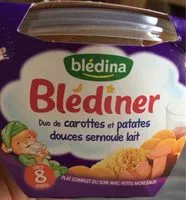 Mängden socker i Blediner - duo de carottes et patates douces semoule lait