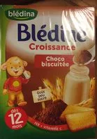 Mängden socker i Bledine croissance choco biscuite