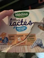 Mängden socker i Blédina Mini lactés 6x55g Nature sucré 6 mois