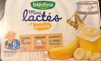 Mängden socker i BLEDINA LES MINI LACTES 6x55g Banane dès 6 mois