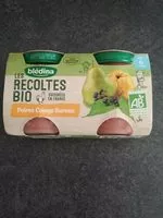 Mängden socker i BLEDINA LES RECOLTES BIO POTS Poires Coings Sureau 2x130g Dès 6 Mois
