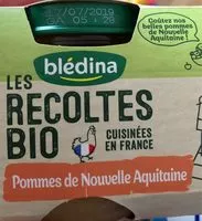 Mängden socker i BLEDINA LES RECOLTES BIO POTS Pommes 2x130g Dès 4/6 Mois