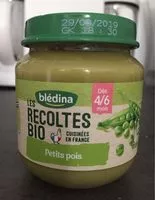 Mängden socker i BLEDINA LES RECOLTES BIO Petits Pois 2x130g Dès 4/6 Mois