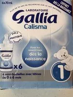 Mängden socker i Gallia Calisma1 Coffret dés la naissance 6 x 70 ml de 0 à 6 mois