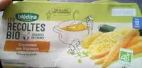 Mängden socker i BLEDINA LES RECOLTES BIO Couscous aux Légumes 2x200g Dès 12 Mois