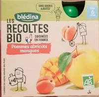 Mängden socker i LES RECOLTES BIO Gourde Pommes Abricots Mangues 4x90g Dès 6 mois
