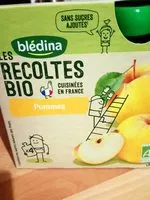 Mängden socker i LES RECOLTES BIO Gourde Pommes 4x90g Dès 6 mois
