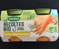Mängden socker i BLEDINA LES RECOLTES BIO Carottes Butternut Semoule 2x130g Dès 6 Mois