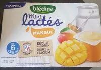 Mängden socker i Blédina Mini lactés 6x55g Mangue dès 6 mois