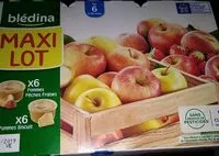 Mängden socker i BLEDINA COUPELLES FRUITS 12x100g Pommes Biscuit / Pommes Pêches Fraises Dès 6 Mois