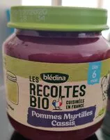 Mängden socker i Les récoltes bio - pommes myrtilles cassis