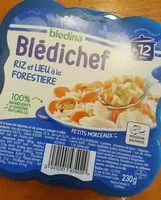 Mängden socker i BLEDICHEF 230g Riz et Lieu à la Forestière Dès 12 mois